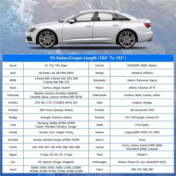 Car Cover for Automobiles All Weather Waterproof, Universal Fit Sedan Chevrolet - Picture 12 of 14